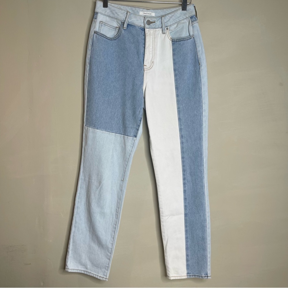 Pacsun Mom High Rise Color-block jeans
